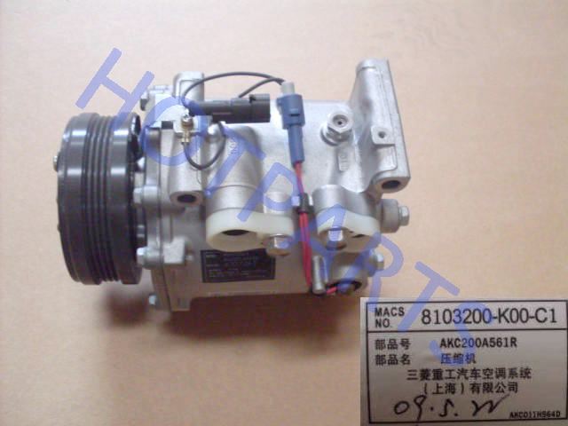 картинка КОМПРЕССОР КОНДИЦИОНЕРА HOVER (ЧЁРНЫЙ ШКИВ)  8103200-K00-C1