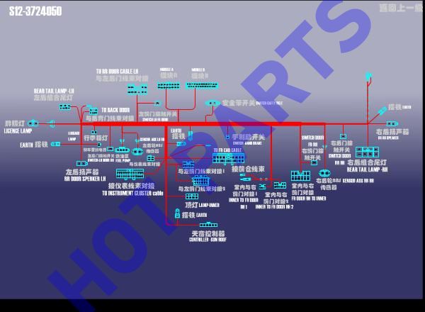 картинка CABLE ASSY-FLOOR INR  S12-3724050
